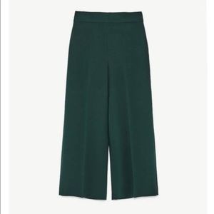 Zara Woman Green wide legged trousers Size S